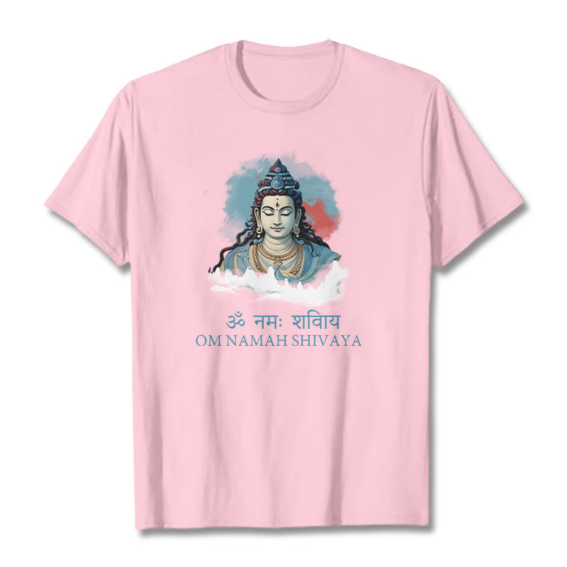 Koszulka z kolorowymi chmurami w sanskrycie OM NAMAH SHIVAYA Buddha Stones - Jasnoróżowy - 2XL - image 11