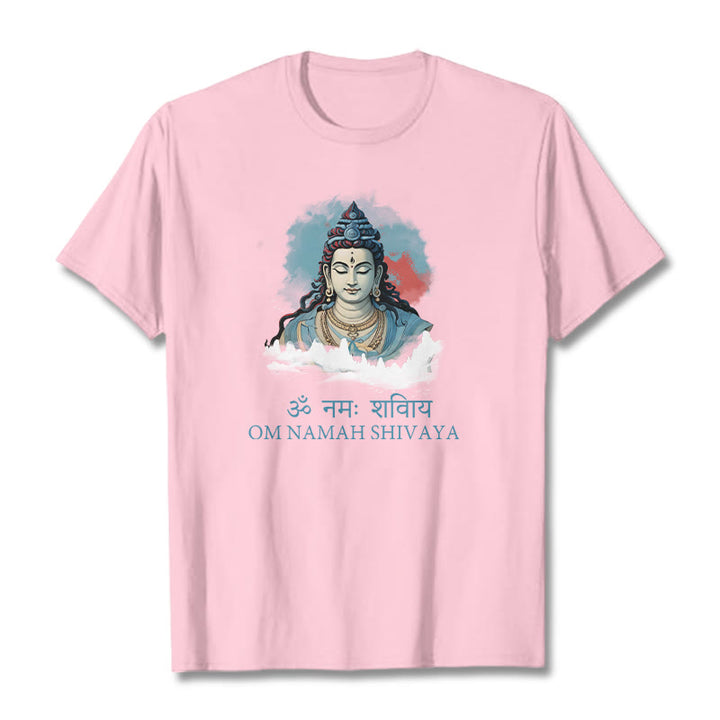 Koszulka z kolorowymi chmurami w sanskrycie OM NAMAH SHIVAYA Buddha Stones - Jasnoróżowy - 2XL - image 11