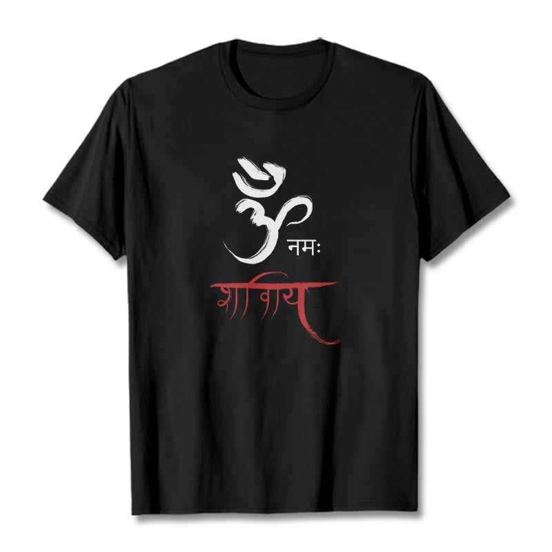 T-shirt z Buddha Stones OM NAMAH SHIVAYA - Czarny - 2XL - image 4