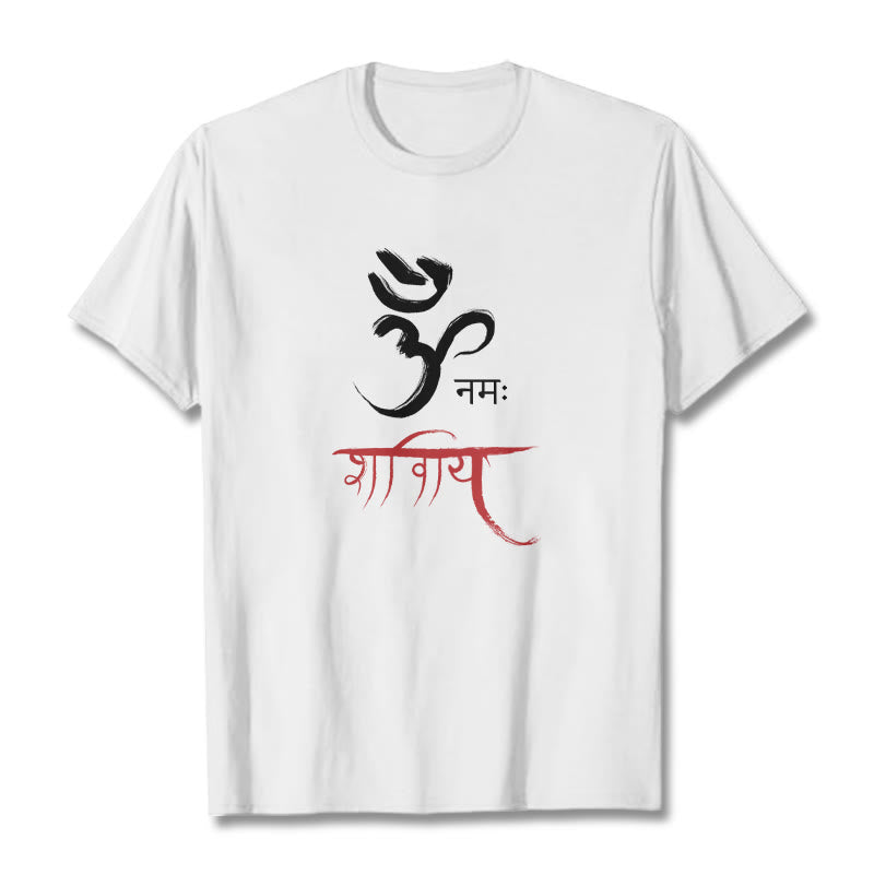 T-shirt z Buddha Stones OM NAMAH SHIVAYA - Biały - 2XL - image 2