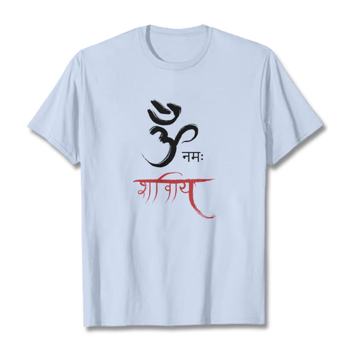 T-shirt z Buddha Stones OM NAMAH SHIVAYA - Jasnoniebieski - 2XL - image 18