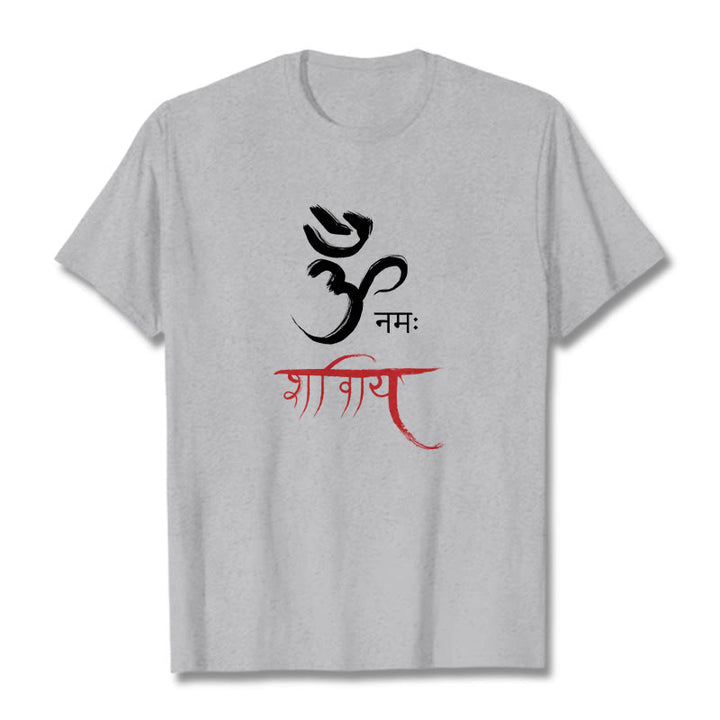 T-shirt z Buddha Stones OM NAMAH SHIVAYA - Jasnoszary - 2XL - image 0