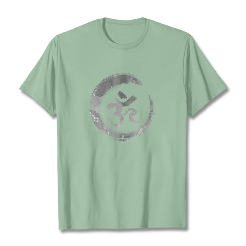 Koszulka Buddha Stones OM Mantra Sanskryt - PaleGreen - 2XL - image 13