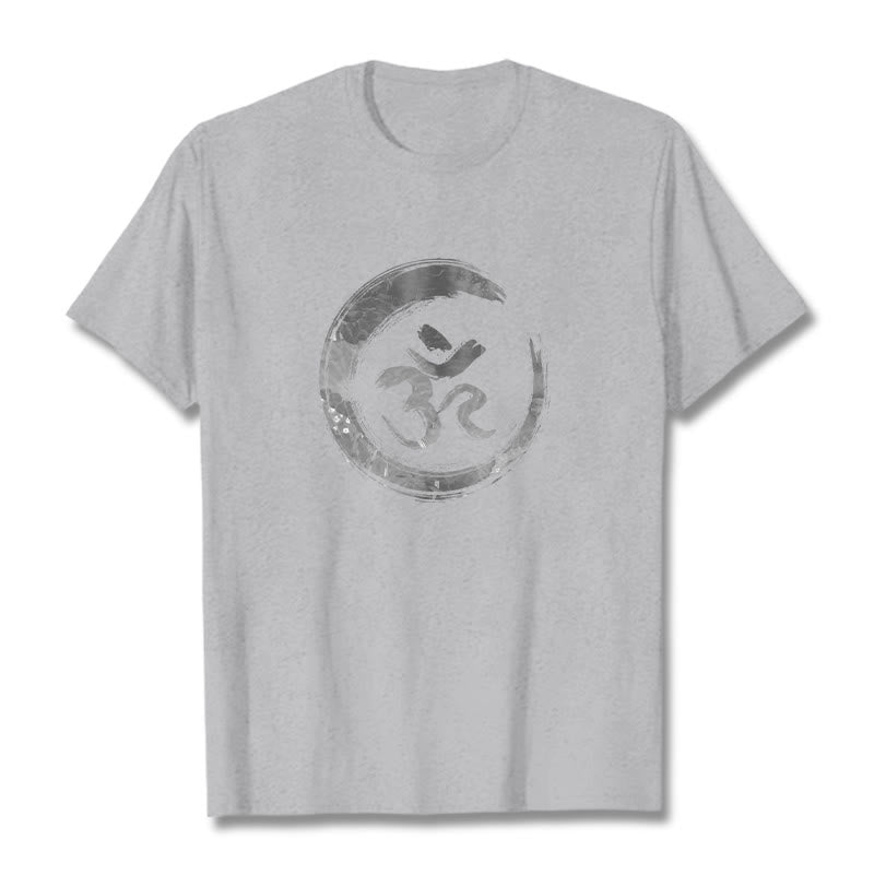 Koszulka Buddha Stones OM Mantra Sanskryt - Jasnoszary - 2XL - image 18