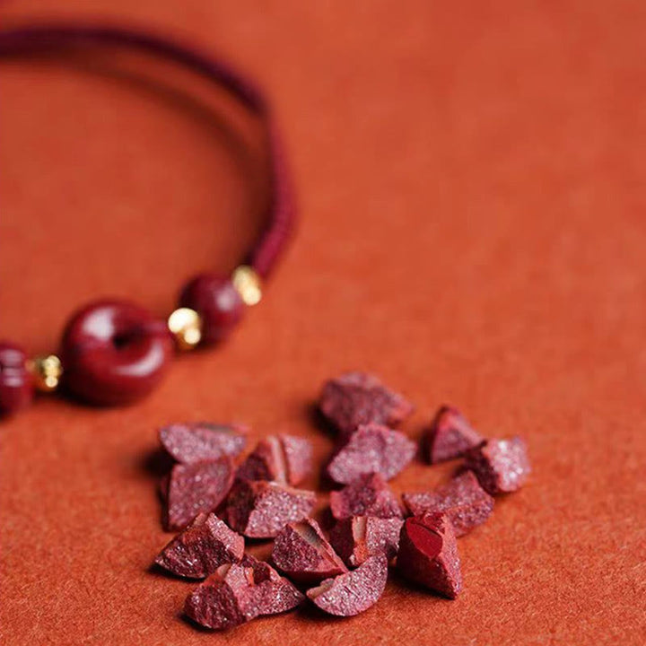 Bransoletka z plecionej liny Buddha Stones z ręcznie robionej klamry Cinnabar Peace Buckle Lotus Calm Blessing