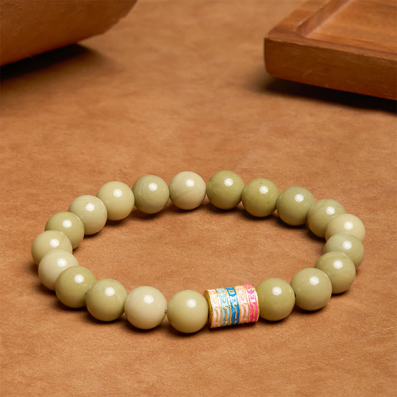Bransoletka z naturalnego agatu Alashan Encourage z Buddha Stones