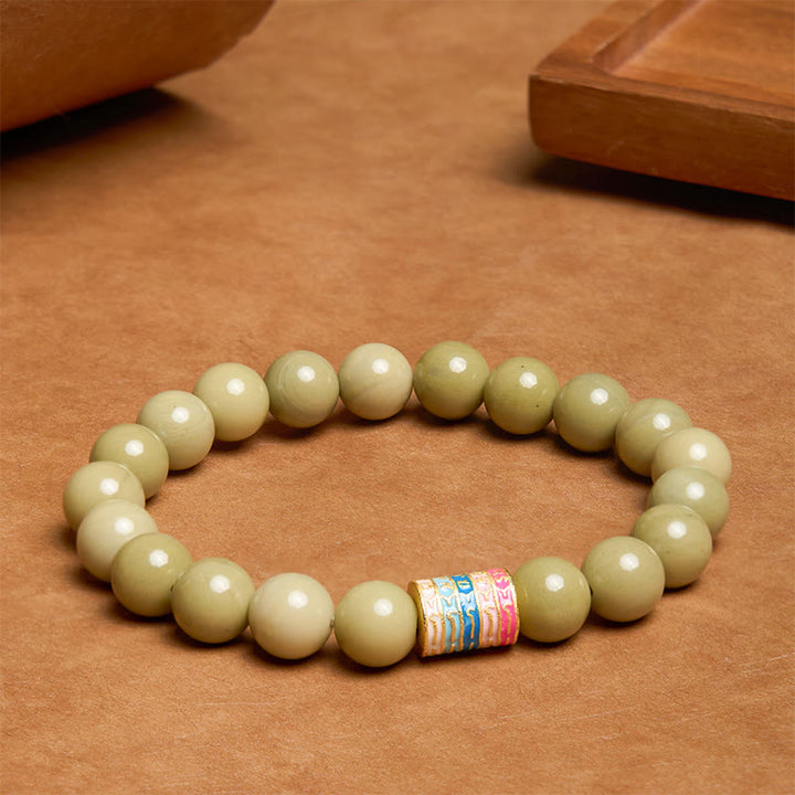 Bransoletka z naturalnego agatu Alashan Encourage z Buddha Stones