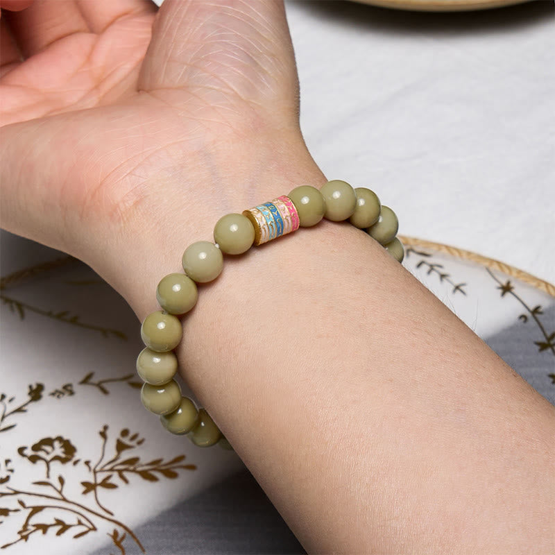 Bransoletka z naturalnego agatu Alashan Encourage z Buddha Stones