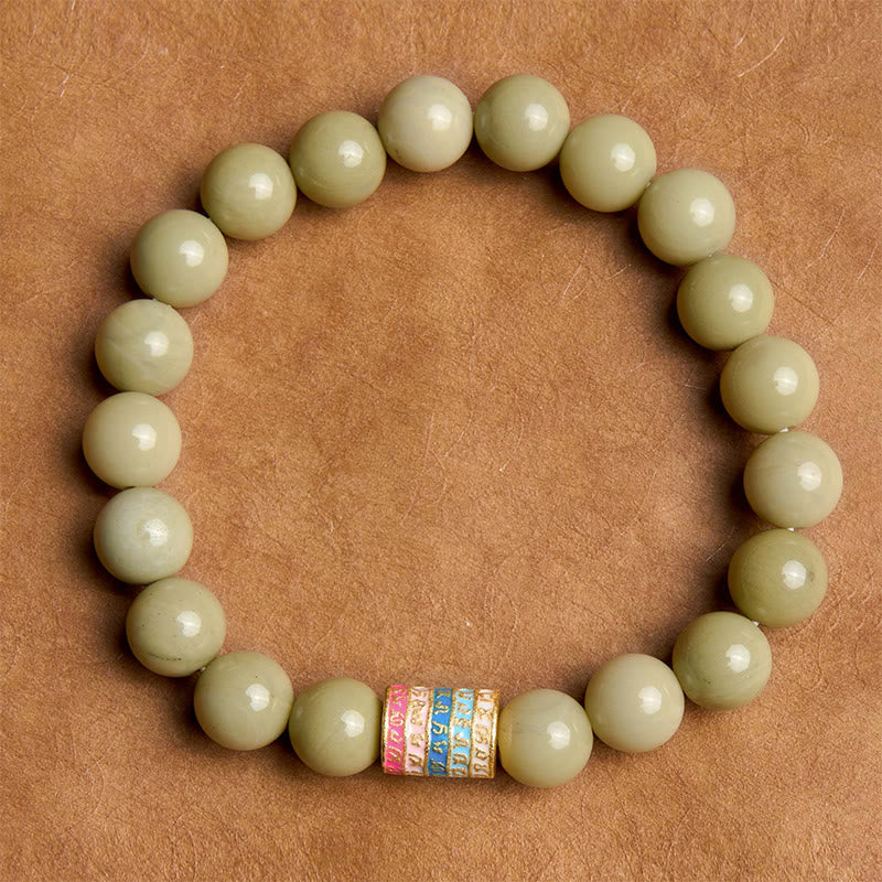 Bransoletka z naturalnego agatu Alashan Encourage z Buddha Stones