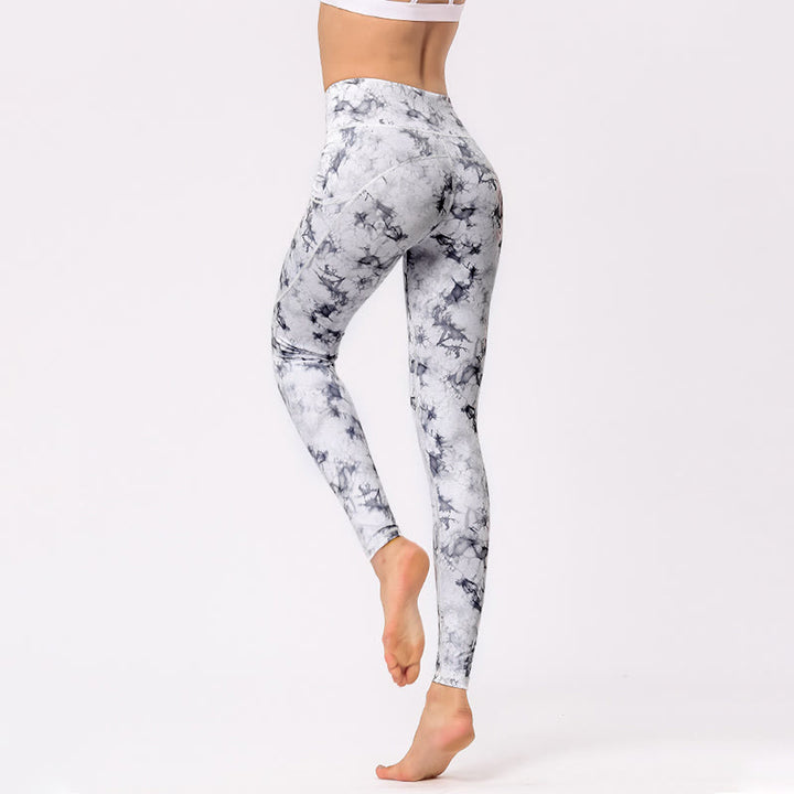 Buddha Stones Kolorowe Spodnie Nadruk Sportowe Ćwiczenia Fitness Legginsy Damskie Spodnie Do Jogi - image 14