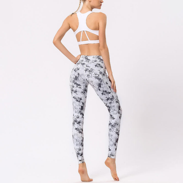 Buddha Stones Kolorowe Spodnie Nadruk Sportowe Ćwiczenia Fitness Legginsy Damskie Spodnie Do Jogi - image 17