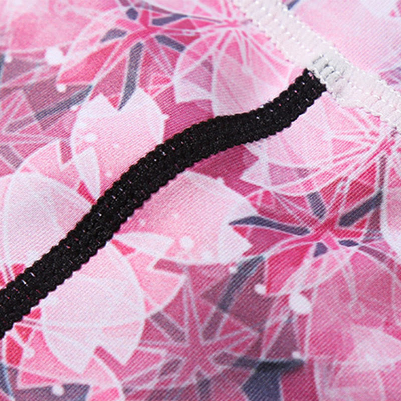Buddha Stones Wiśni Sakura Lines Print Sportowe Joga Skrócone Legginsy Damskie Spodnie Capri Do Jogi