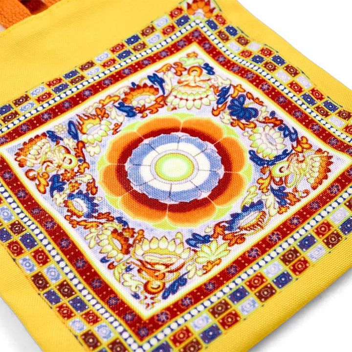Buddha Stones Dunhuang Latające Apsaras Lotosowe Posągi Buddy Płócienna Torebka - image 3
