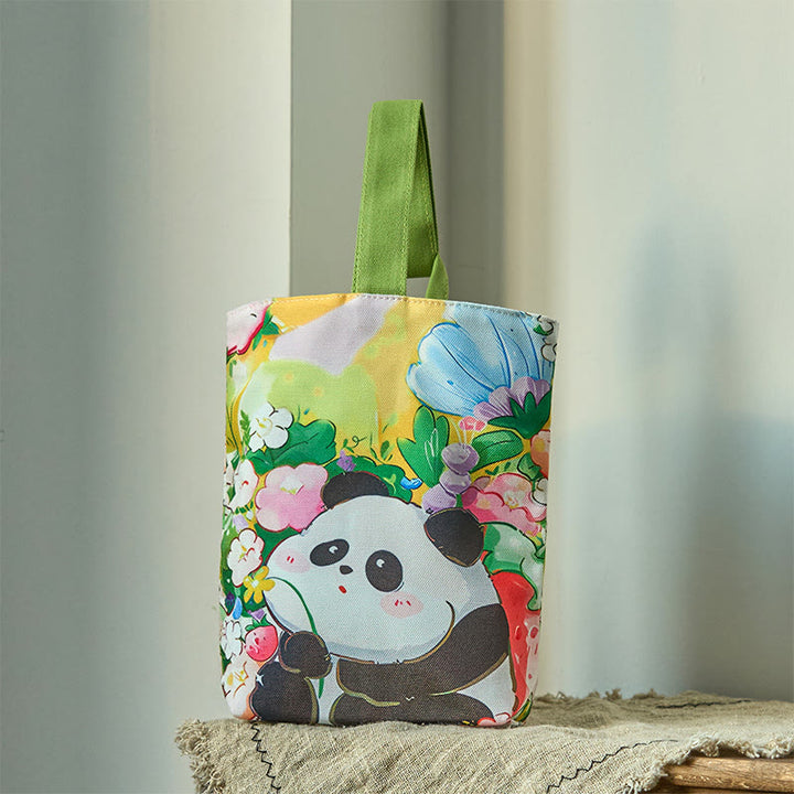 Torebka płócienna Buddha Stones Panda Orchid Loquat - Panda Peace 15*8*22cm - image 0