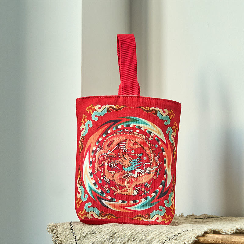 Torebka płócienna z Buddha Stones w kolorze chińskiego smoka i persymony