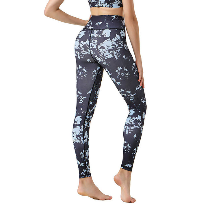 Buddha Stones Plamy Liść Klonu Nadruk Sport Ćwiczenia Fitness Wysoki Stan Legginsy Damskie Spodnie Do Jogi - image 2