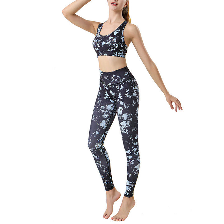 Buddha Stones Plamy Liść Klonu Nadruk Sport Ćwiczenia Fitness Wysoki Stan Legginsy Damskie Spodnie Do Jogi - image 3