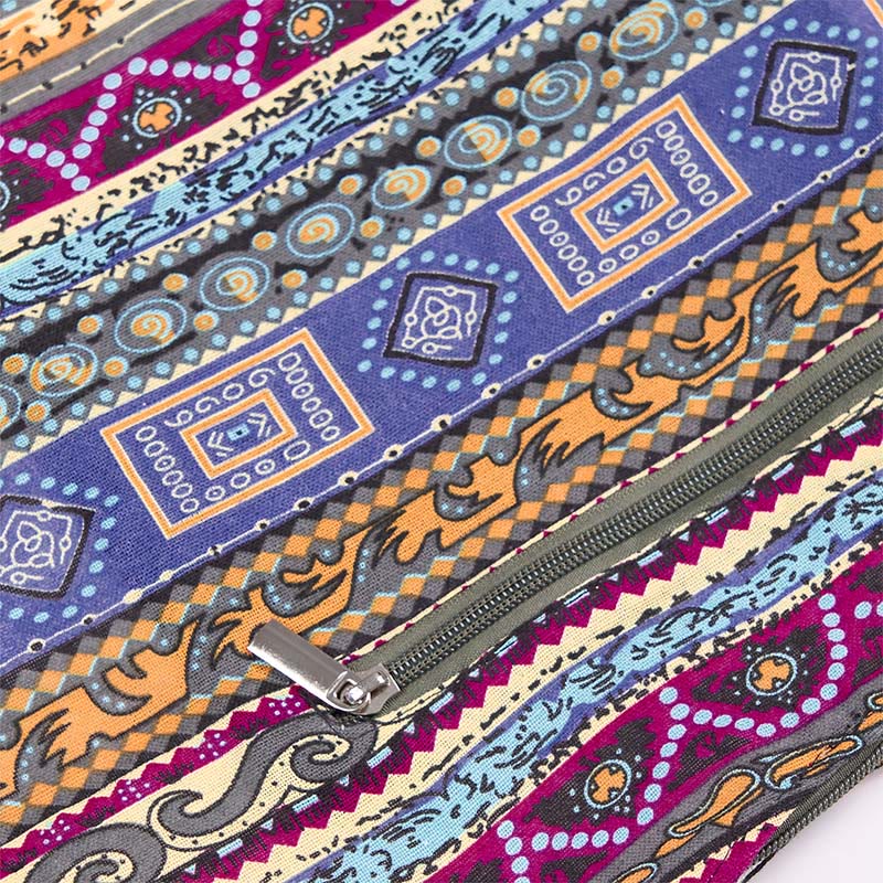 Buddha Stones Kolorowe Paski Bawełniana Torba Crossbody Torba Na Ramię