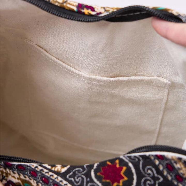 Torebka na ramię z bawełny Buddha Stones Elephant Stripes Crossbody