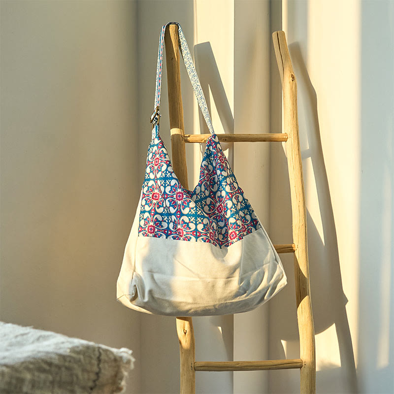 Torba na ramię z bawełny Buddha Stones Crossbody Bag