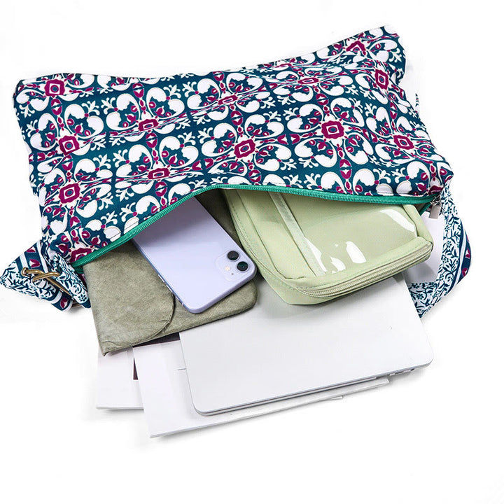 Torba na ramię z bawełny Buddha Stones Crossbody Bag