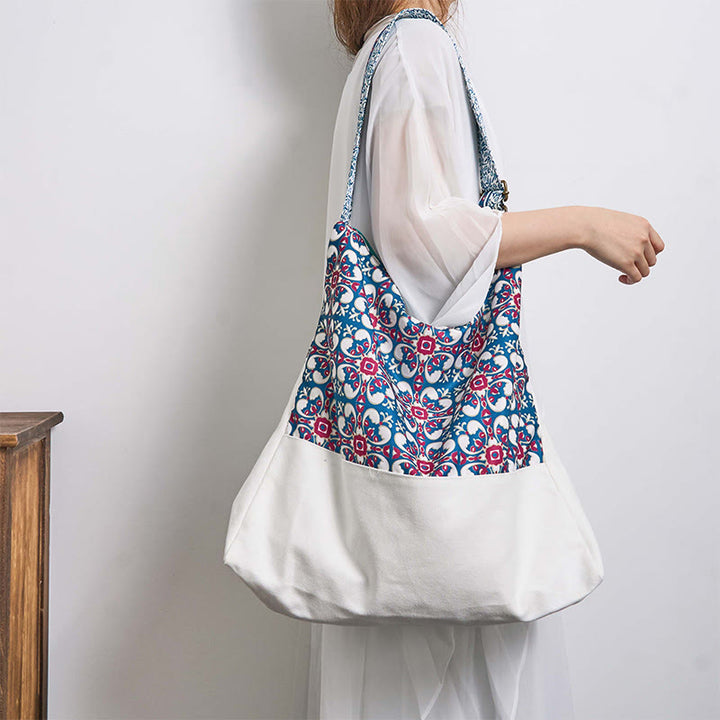 Torba na ramię z bawełny Buddha Stones Crossbody Bag
