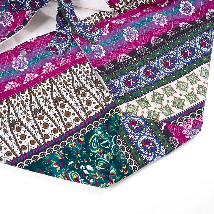 Torba na ramię z bawełny w kolorowe paski z motywem Buddha Stones - image 16