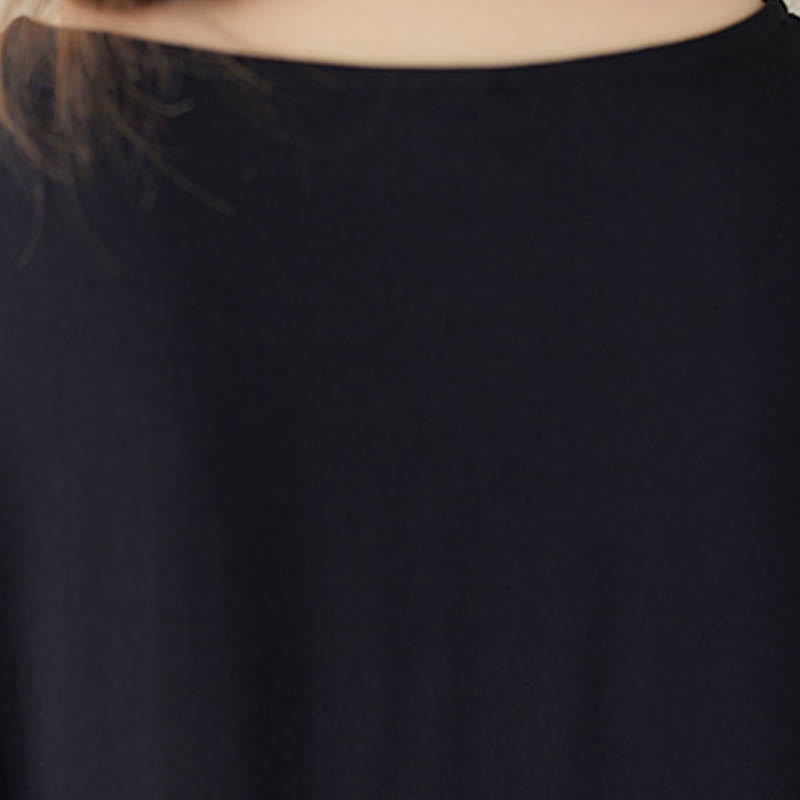 Sukienka midi z krótkim rękawem i kieszeniami w kolorze czarnym i niebieskim z Buddha Stones - image 7