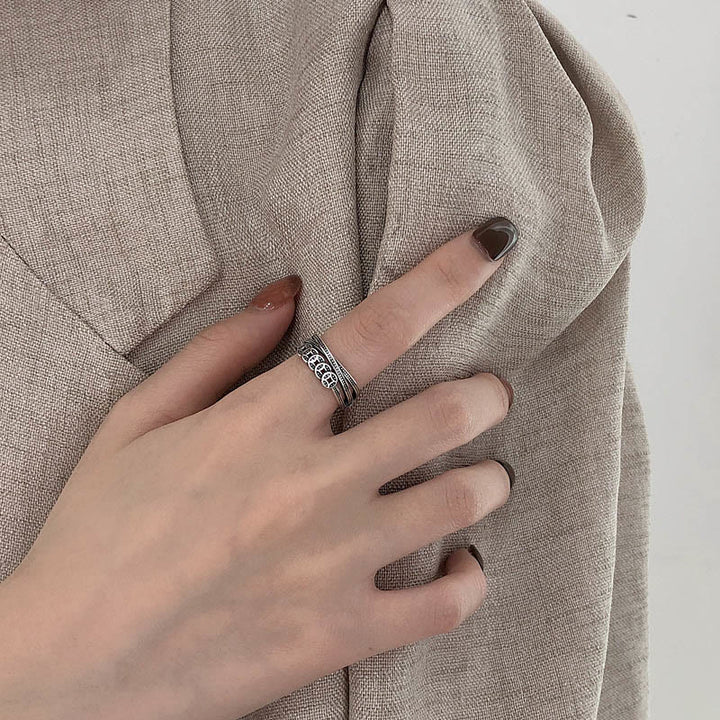 Buddha Stones 925 Srebro Miedziane Monety Bogactwo Błogosławieństwo Regulowany Pierścień - image 8