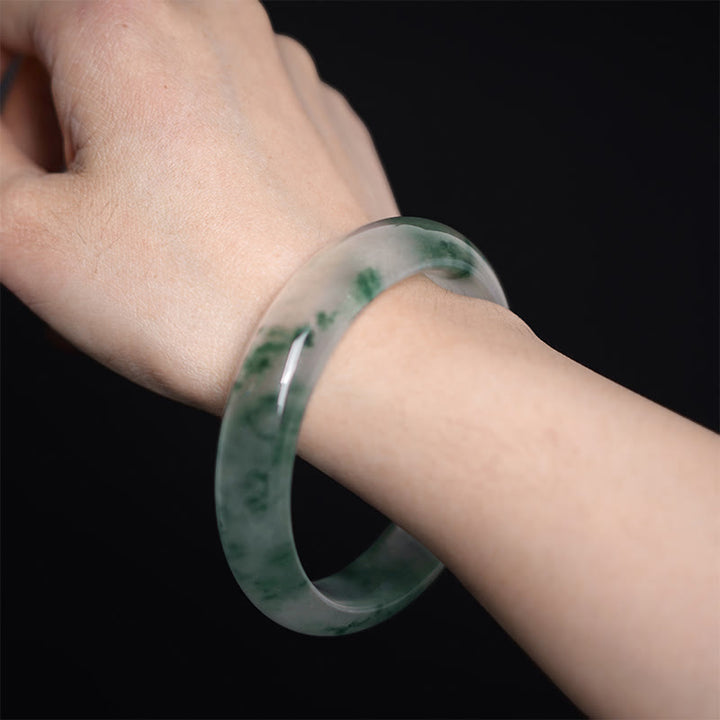 Bransoletka z Buddha Stones Naturalny Jade Pływający Kwiat Szczęścia
