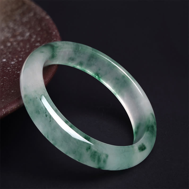 Bransoletka z Buddha Stones Naturalny Jade Pływający Kwiat Szczęścia - 64 mm - image 0