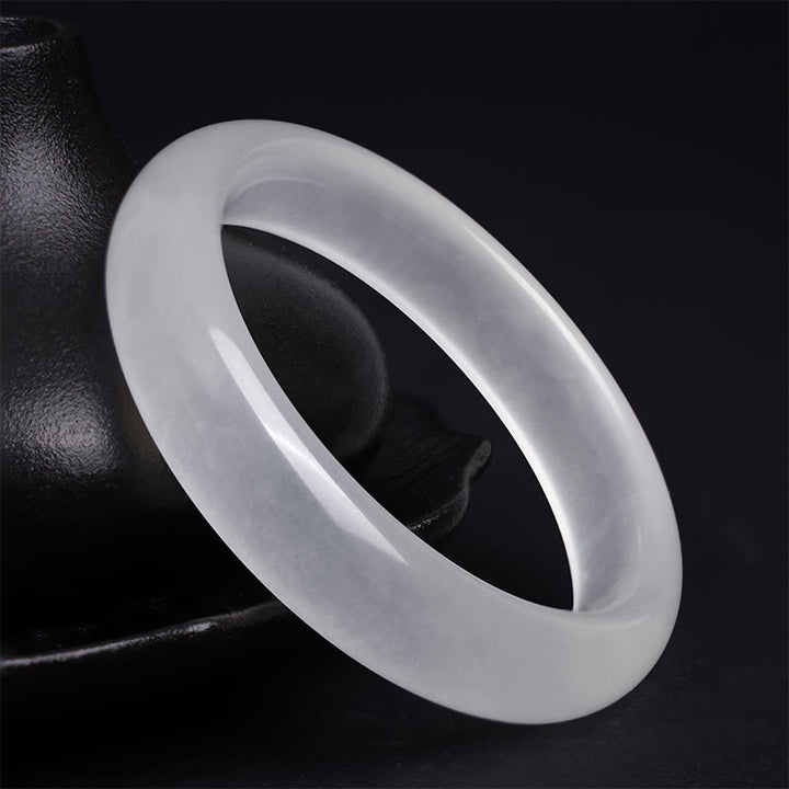 Buddha Stones Naturalny Złoty Jedwabny Jadeit Bransoletka Bogactwo Szczęście Bangle
