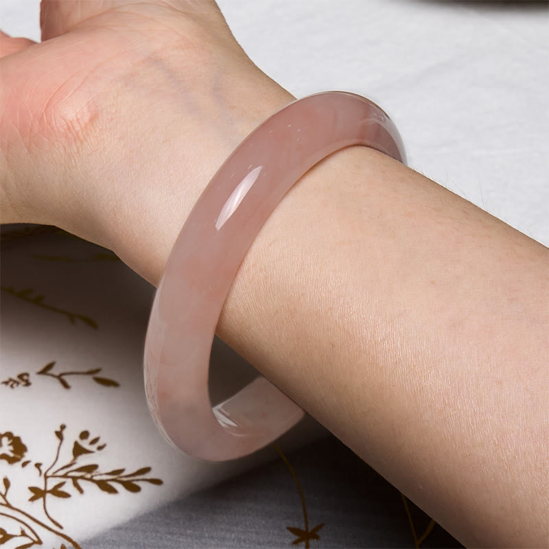 Bransoletka Buddha Stones Różowy Złoty Jedwab Jadeit Bogactwo Szczęście Bangle - image 4