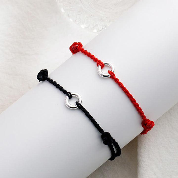 Buddha Stones 925 Srebro Sterlingowe Klamra Pokoju Szczęście Sznurek Warkocz Bransoletka na Kostkę - image 14