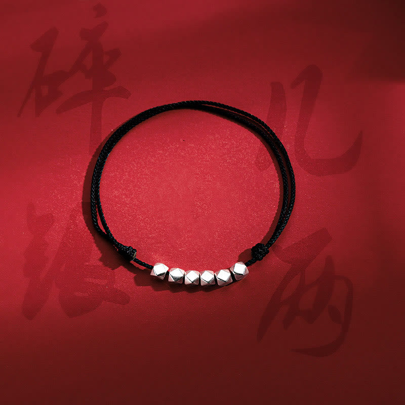 Buddha Stones 925 Srebrne Koraliki Ochrona Szczęścia Bransoletka na Kostkę - image 12