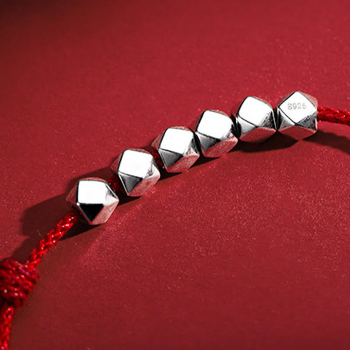 Buddha Stones 925 Srebrne Koraliki Ochrona Szczęścia Bransoletka na Kostkę - image 3