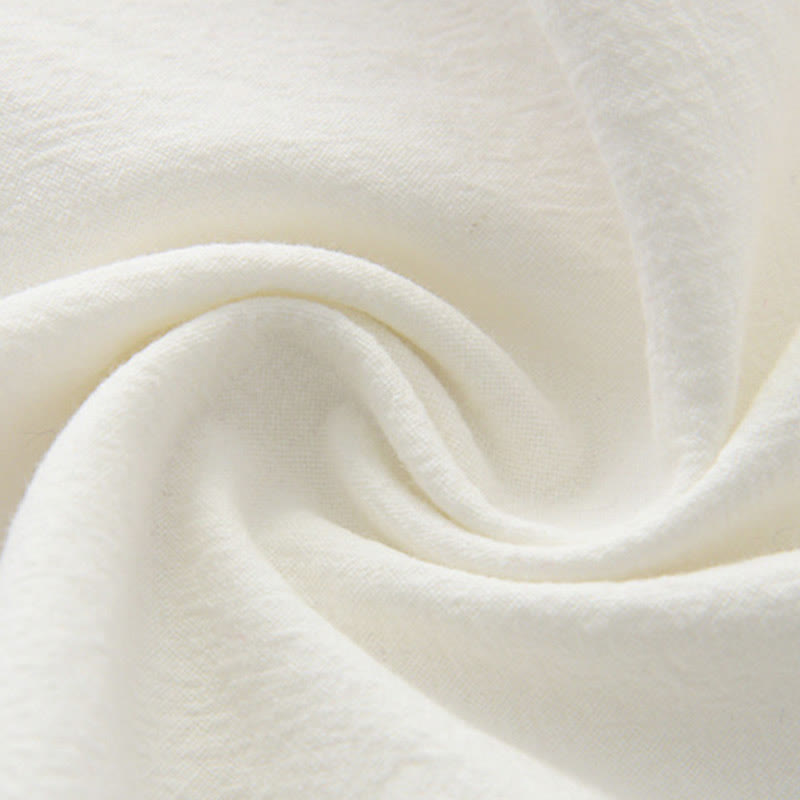 Buddha Stones Chiński Żaba-Guzik Tang Suit Męska Koszula Z Krótkim Rękawem Bawełna Lniana Odzież Z Kieszeniami - image 5