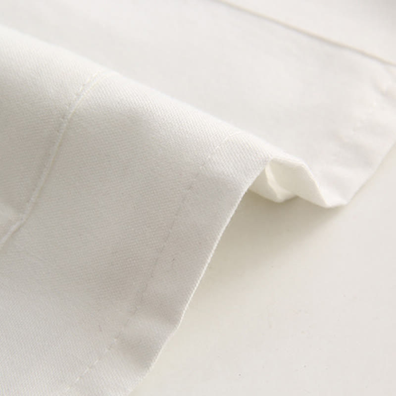 Buddha Stones Chiński Żaba-Guzik Tang Suit Męska Koszula Bawełniana Z Krótkim Rękawem I Kieszeniami - image 6