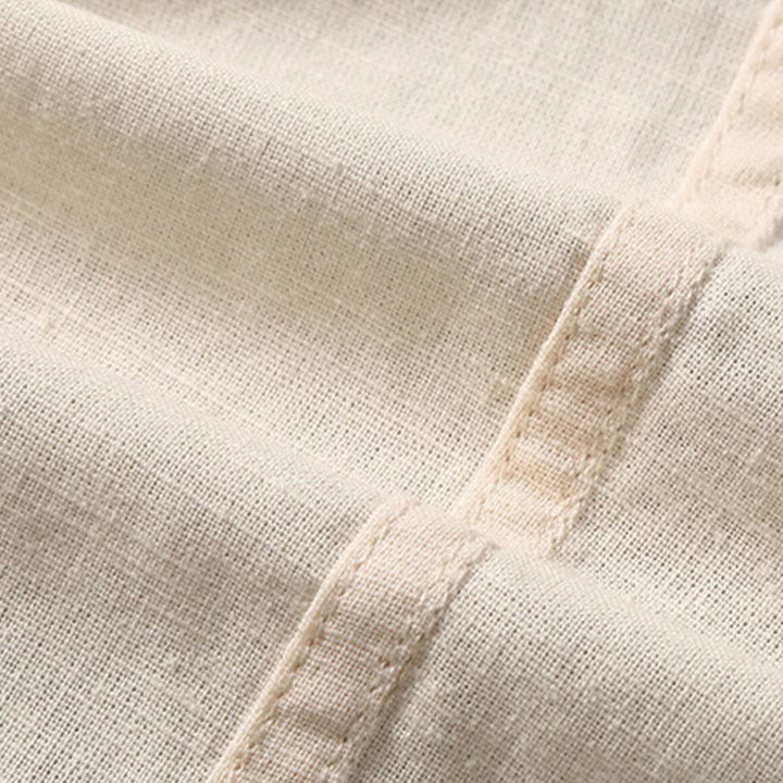 Koszula męska z krótkim rękawem i bawełną z lnu Buddha Stones Summer Button Down - image 12