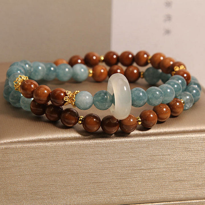 Bransoletka z jadeitu i Buddha Stones Kuka Seed Wealth Luck