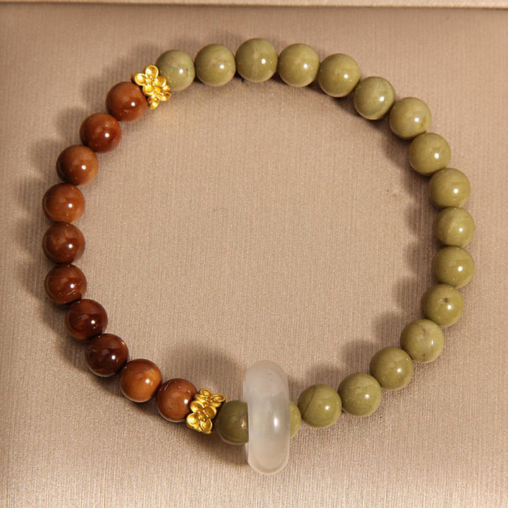 Naturalna bransoletka Buddha Stones Alashan Agate Kuka Seed Encourage