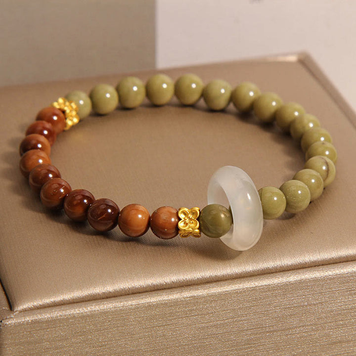 Naturalna bransoletka Buddha Stones Alashan Agate Kuka Seed Encourage