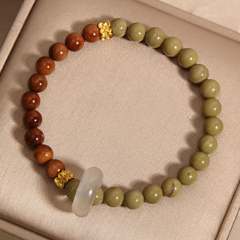 Naturalna bransoletka Buddha Stones Alashan Agate Kuka Seed Encourage