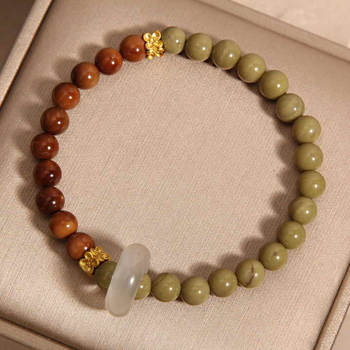 Naturalna bransoletka Buddha Stones Alashan Agate Kuka Seed Encourage