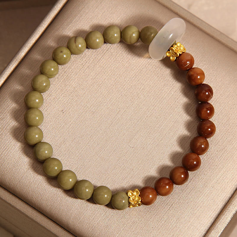 Naturalna bransoletka Buddha Stones Alashan Agate Kuka Seed Encourage
