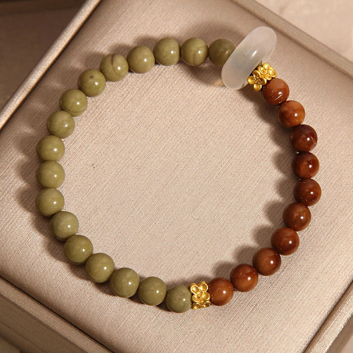Naturalna bransoletka Buddha Stones Alashan Agate Kuka Seed Encourage