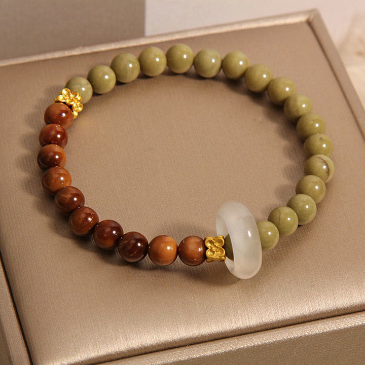 Naturalna bransoletka Buddha Stones Alashan Agate Kuka Seed Encourage