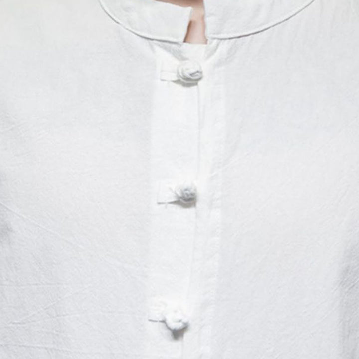 Koszula męska z krótkim rękawem z bawełny Buddha Stones Plain Color - image 9