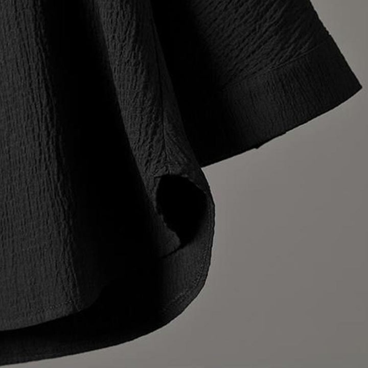 Buddha Stones Jednolity Kolor Koszula z Dekoltem w Serek Rękaw Trzy Czwarte Spodnie Codzienne Odzież Męska Zestaw - image 15