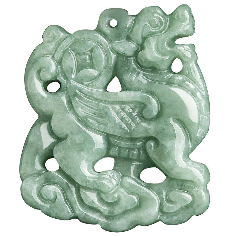 Buddha Stones Jade PiXiu Bogactwo Szczęście Naszyjnik Wisiorek - image 5